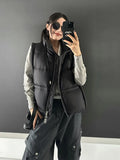 Advanced Sense White Duck Down Vest Female 2024 Winter Fashion Casual Design Sense Big Thick Vest Vest Tide-Outfit