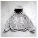 Men's Day Retro Angel Round-Neck Long-Sleeved T-Shirt T-Shirt On The Head Of The Coat With Long-Sleeved Pure