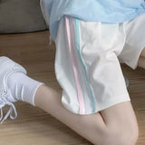 High Waist and Thin Pants, Loose Sports and Casual Pants, Slim Straight Pants, Women's Middle Pants Summer Booty