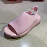 The Summer Of 2024, New Women's Shoes Are Woven In Breathable Solid Color Ladies' Sandals, Fish Mouth, Flat Heel And Beach Low-Top Women's