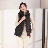 Autumn And Winter New Style Down Jacket Vest Female Short Money Double-Sided Wear Light Hooded Casual Warm Coat Tide Horse Clip-Outfit