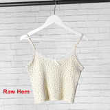 Floral Lace Cotton Sets Women Summer Sweet Cute Bow Camis Top And Elastic Waist Sweatshorts Casual Retro Two Piece