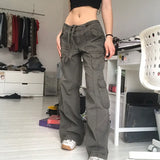 Washed Pocket Patched Cargo JeansOutfit