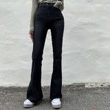 Flare Jeans High Waist Slimming Retro Loose Wide-Legged 2022 Spring New Belt Large Size Brown Denim