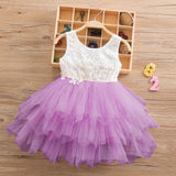 Beading Girl Dress 2021 White Backless Girls Teenage Princess Dress Irregular Tutu 2-6 Years Pink Children Dresses