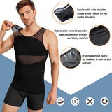 Men's Plastic Body Clothes Net Gauze Breathable, Abdomen, Belly, Chest, Back, Tight Fitness Training