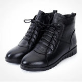 Shoes Women Winter Warm Fur Ankle Boots Genuine Leather Boots Women Casual Shoes Female Boots Woman 2021