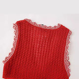 Summer Jacquard Mesh Sleeveless Knitted Mini Dress