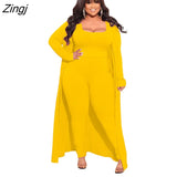 Piece Set Women Sets Long Sleeve Cardigans Coat+Crop Top+ Long Pants Sets Fall Clothes 2023 Outfits