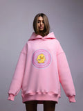 Zingj Hoodie 2024 New Female Ins Loose Sports Casual Print