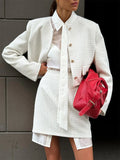 Zingj Small Fragrant Wind Suit 2024 Autumn And Winter New Temperament Short Small Wind Jacket Skirt Suit