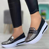 Casual Single Shoes Women's Autumn Solid Color Round Head Low-Top Belt Buckle Soft-Soled Work Shoes Beans