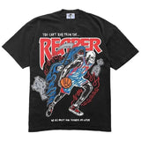 Men's T-Shirt Pure Cotton Street Clothing Animation Leisure Oversized Basketball Printed Short-Sleeved Shirt