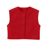 New Series Breasted Round-Neck Vest