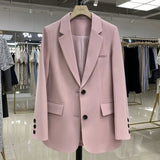 Zingj Suit Jacket Female Small Man 2024 Spring And Autumn Short Retro Korean Version Casual Show Thin Suit