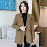 Zingj Suit Jacket Female 2024 Spring And Autumn New Korean Version Slim Small Casual Temperament Small Suit Coat