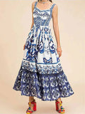 2025 New Women's Bohemian Elegant Long-Singed Print Sling
