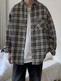 Men's Long Sleeve Checkered Shirt- Outfit
