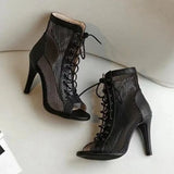 Spring New Net Shoes Fashion Net Noodle Fish Mouth Fine High Heel Sexy Sandals Women