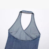 Summer Cowboy Hanging Neck Blouse Women's Small Sling Vest