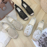 New Espadrilles Women's Fashion Flat Shoes 2023 Sapatos Flax Ballet Chaussure for Espadrille Comfortable