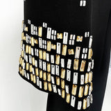 Autumn And Winter New Star Fashion Heavy Industry Nails Diamond Five-Point Sleeve Long