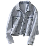 Zingj 2024 New Korean Version Denim Jacket Women's Versatile Fashion Fashion Splicing Plaid Jacket Jacket Women Fashion-Outfit