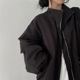 Oversized Zip Up Bomber JacketOutfit