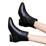 Zingj New Short Boots Women's Single Boots And Velvet Warm Martin Boots Autumn Winter Snow Boots Women's Mother