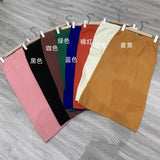 Zingj Skirt Female Autumn Winter High Waist Long Small Slit Wool Wrapped Hip Black One-Step Long Skirt
