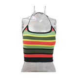 Women's New Sexy Hottie Slings Inside Wearing Multi-Color Striped Short-Enavel