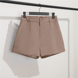 Zingj Spring And Summer Shorts Female Autumn Summer 2024 New High Waist Khaki Boot Pants Are Versatile With A Thin Korean Version Of Wide Leg
