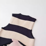 New Striped Fashion Jumper Knitted Vest
