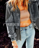 The Ins Fall Ladies Hooded Jacket ¡¤ Niche Make Old Cotton Hoodie Waffg Patchwork Loose Coat-Outfit
