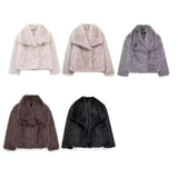 New Artificial Fur Effect Short Fashion Coat