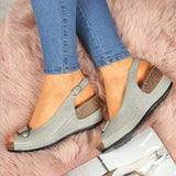 Sales 2023 New Fish Mouth Women's Sandals Clasp Slope Heel Women's Shoes Large Size Women's