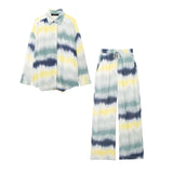 Spring Tie-Dye Printed Vertical Shirt 8372135 Trousers