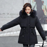 Medium And Long Style To Overcome The Female 2024 Winter New Korean Version Of The Thick Loose Warm Padded Clothes Large Size Women's Cotton Clothes-Outfit