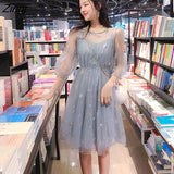 Sleeve Dresses Women Holiday Summer Elegant Gauze Ankle-length Sweet Fashion Korean Sundress Ladies Платье Женское