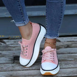 Zingj Station Leisure Thick Soles Fly Weave Breathable Large Size Outdoor Sports Women's Shoes Large Size Outdoor