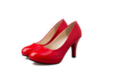 Spring And Summer New Dress Shoes With Round Heels, Professional Work Shoes, High Heels, Lacquered Leather