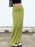 Stretchy Y2K Maxi Skirt- Outfit