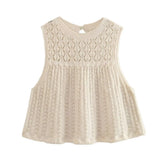 Mesh Knitted Blouse Mesh Jacquard Mini Skirt
