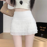 Ultra-Short Skirt Women High Waist Small Skirt Summer Skirt Mini Hundred Folds Ponmp Skirt Skirt 2025