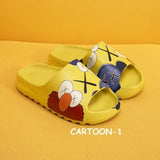 Indoor Home Bathroom Slides Thick EVA Bottom Sole Summer Couple Cute Cartoon Non-Slip Shoes Soft Flat