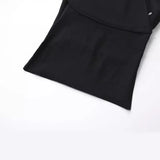 And Winter New Women's Wear Solid Color One-Word Collar Sleeveless Back Short Chest Spicy Girl