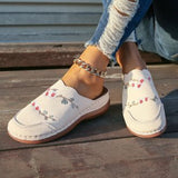 Zingj Size Small Flower Semi-Slippers Women's Womens Slippers Large Size Thick-Soled Baotou Women's