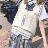 Women Sweater Vests Embroidery V-neck Preppy Style Fashionable All-match Ulzzang Schoolgirls JK Streetwear Kawaii Sweet