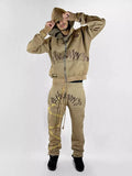 Gothic Printed Hoodie Personality High-End Tide Brand Loose Men's And Women's Sweater
