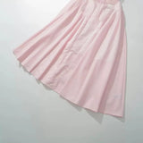 New French Style Slim And Solid Color Suspender Dress In